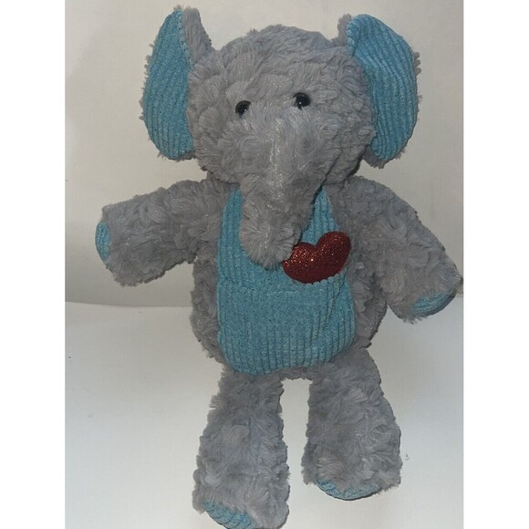 DAN DEE Collectors Choice Elephant Plush Stuffed Animal Toy Gray Blue  15 - Picture 1 of 8